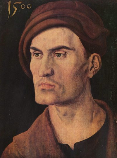 Alemão: Bildnis eines jungen Mannes Retrato de um jovem de Albrecht Dürer