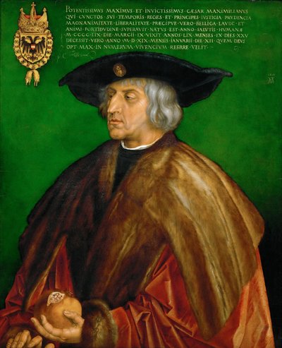 Alemão: Kaiser Maximilian I. Maximiliano I, Sacro Imperador Romano-Germânico de Albrecht Dürer