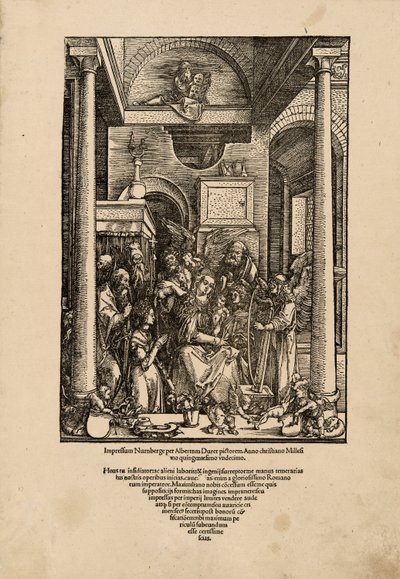 Glorificação da Virgem, de A Vida da Virgem de Albrecht Dürer