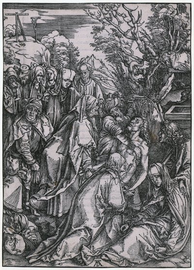 Sepultamento de Cristo, prancha 10 da série «A Grande Paixão» de Albrecht Dürer