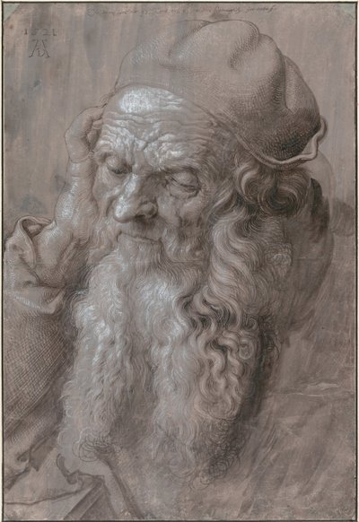 Cabeça de um homem velho, 1521 de Albrecht Dürer