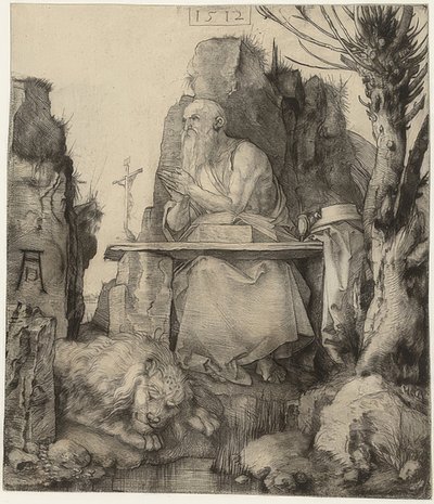 São Jerônimo ao lado do salgueiro. 1512 de Albrecht Dürer