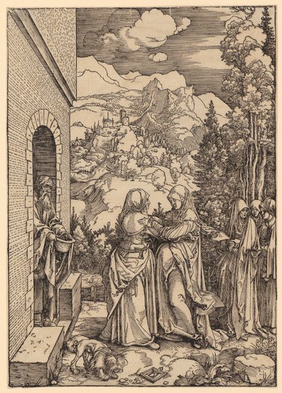 A Visitação, folha 9 da série «A Vida de Maria» de Albrecht Dürer