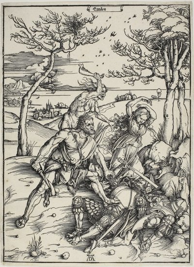 Hércules conquistando os gêmeos Molionide de Albrecht Dürer