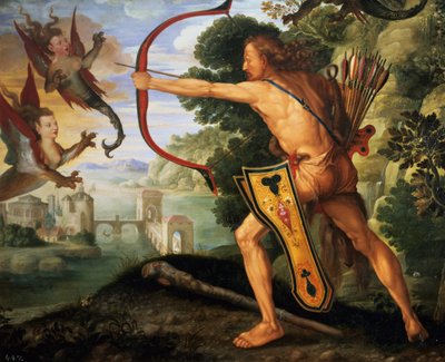 Hércules e os pássaros Estonianos, 1600 de Albrecht Dürer