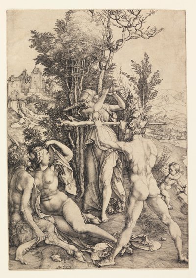 Hércules na Encruzilhada (Os Efeitos do Ciúme) de Albrecht Dürer