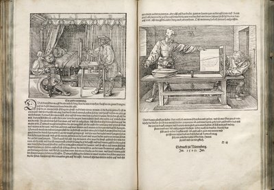 Ilustração dos Quatro Livros sobre Proporção Humana, 1528 de Albrecht Dürer
