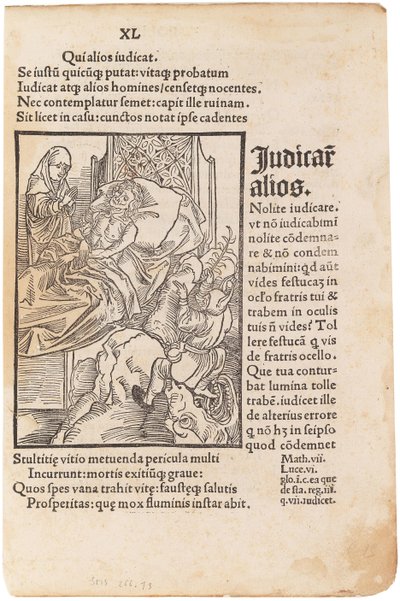 Ilustração do livro Ship of Fools de Sebastian Brant, 1494. de Albrecht Dürer