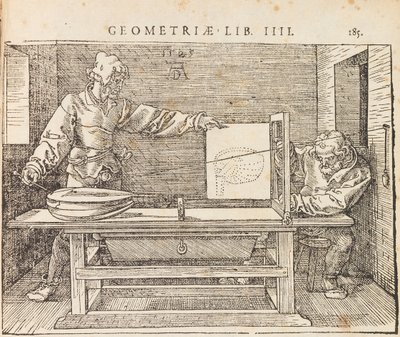 Quatro livros de entidades geométricas, 1528. de Albrecht Dürer