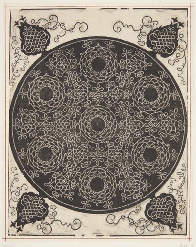 Padrão de cordão entrelaçado com sete coroas de Albrecht Dürer