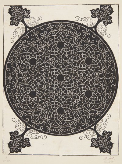 Padrão de cordão entrelaçado com sete estrelas hexagonais de Albrecht Dürer
