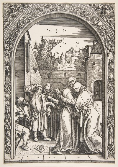 Joachim e Anna no Golden Gate, de A vida da Virgem, 1504. de Albrecht Dürer