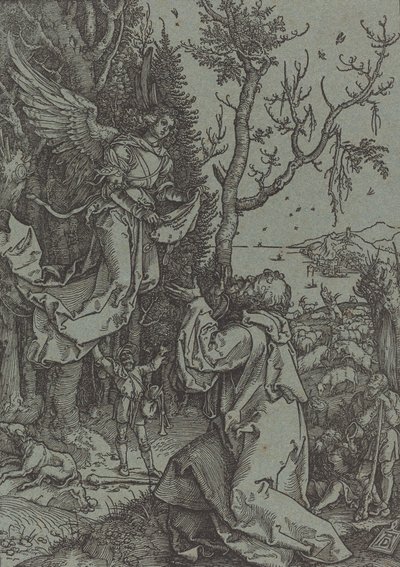 Joaquim e o Anjo, c. 1504. de Albrecht Dürer