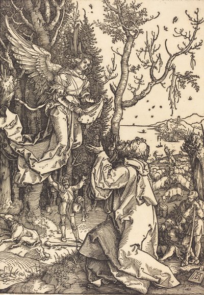 Joaquim e o Anjo, c. 1504. de Albrecht Dürer