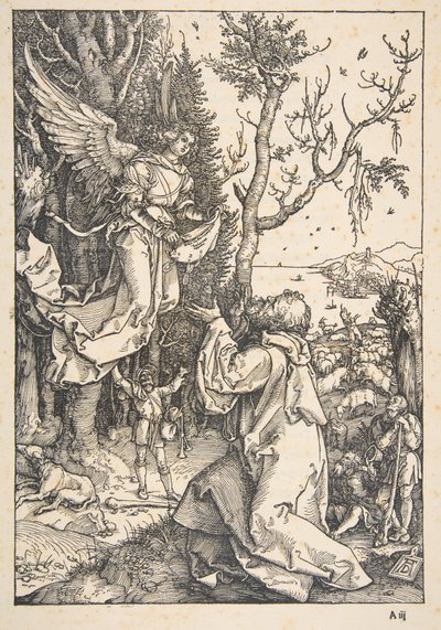 Joaquim e o anjo, de "A Vida da Virgem" de Albrecht Dürer