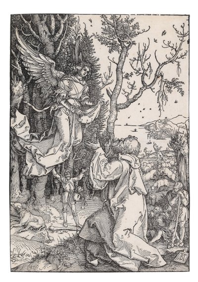 Joachim e o Anjo, de A Vida da Virgem, c. 1504. de Albrecht Dürer