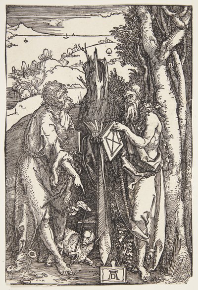 João Batista e São Onufrio no deserto de Albrecht Dürer