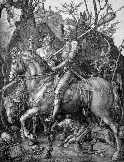 Cavaleiro, Morte e o Diabo, 1513 (gravura em chapa de cobre) de Albrecht Dürer