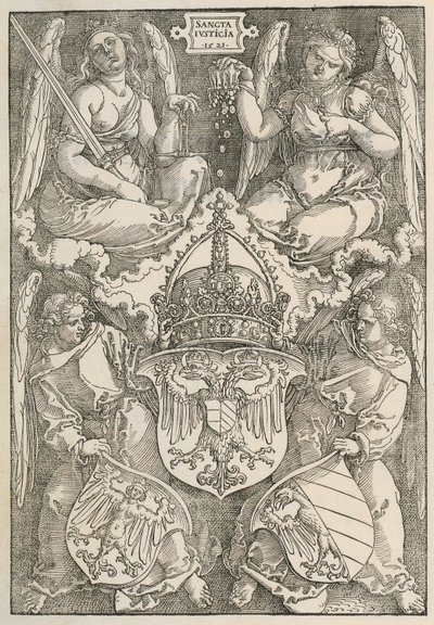 Nó com um escudo em forma de coração de Albrecht Dürer