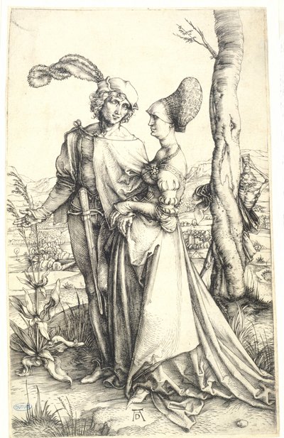 O passeio (Bartsch 94) de Albrecht Dürer