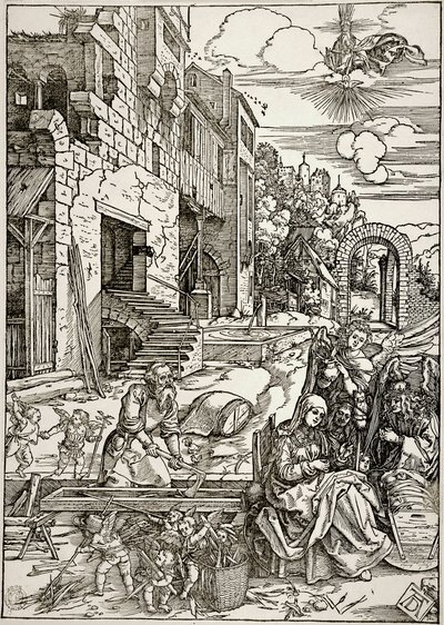A Vida da Virgem: A estadia da Sagrada Família no Egito (Bartsch 90) de Albrecht Dürer