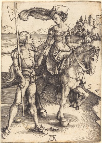 Dama a Cavalo e o Lansquenet de Albrecht Dürer