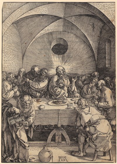 A Última Ceia, folha 2 do episódio «A Grande Paixão» de Albrecht Dürer