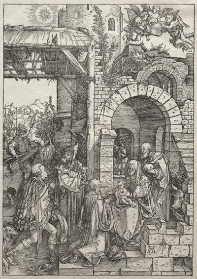 Vida da Virgem: Adoração dos Magos, 1504-1505. de Albrecht Dürer