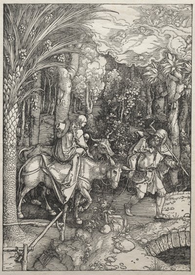 Vida da Virgem: Fuga para o Egito de Albrecht Dürer