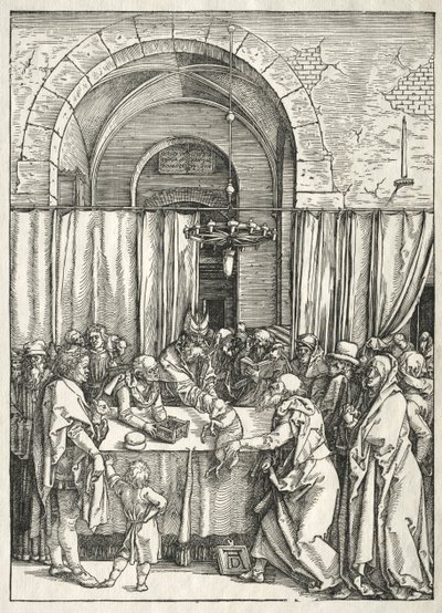 Vida da Virgem: Rejeição do sacrifício de Joachims, 1504-1505. de Albrecht Dürer