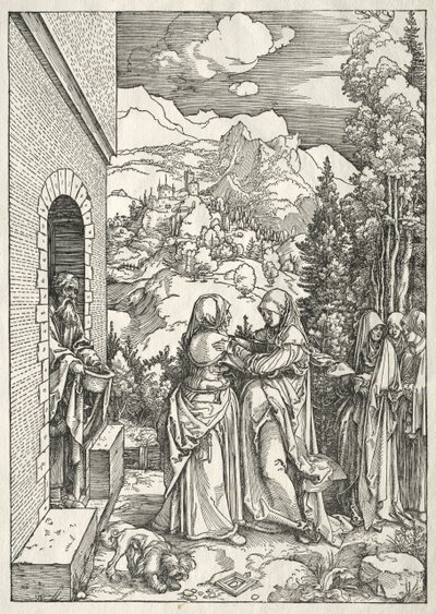Vida da Virgem: A Visitação, 1504-1505. de Albrecht Dürer