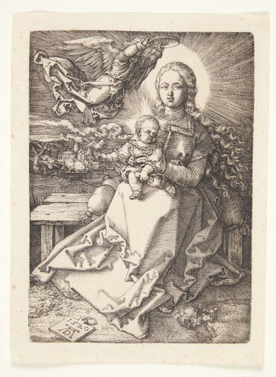 Madonna coroada por um anjo de Albrecht Dürer