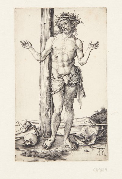 Homem das Dores com as mãos levantadas de Albrecht Dürer