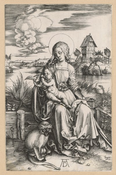 Maria com o Menino e o macaco-marinho de Albrecht Dürer