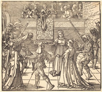 Dança de máscaras com tochas de Albrecht Dürer