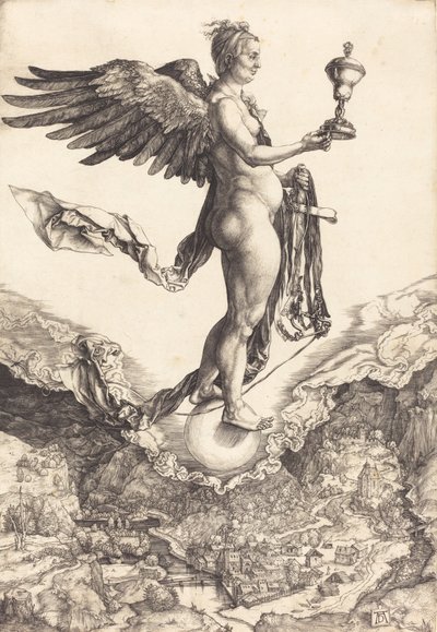 Nemesis A Grande Fortuna, c. 15011502. de Albrecht Dürer