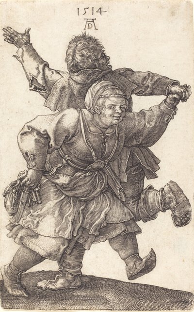 Casal Camponês Dançando, 1514. de Albrecht Dürer