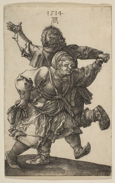 Dança de casal de camponeses, 1514. de Albrecht Dürer