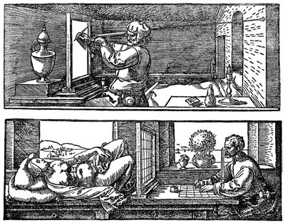 Máquina de perspectiva, 1525, 1936 de Albrecht Dürer