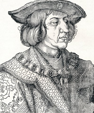 Retrato do imperador Maximiliano I, 1511, 1906 de Albrecht Dürer