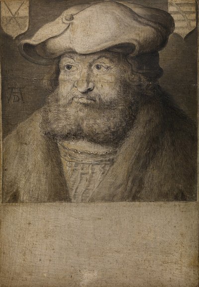 Retrato de Frederico III, eleitor da Saxônia 1463-1525, c. 1525 de Albrecht Dürer