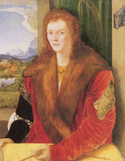 Retrato de São Sebastião com uma seta de Albrecht Dürer