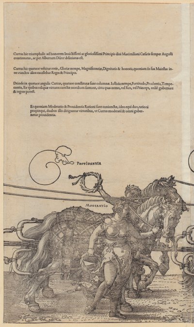 Providentia, folha 3 da série «O grande carro triunfal» de Albrecht Dürer