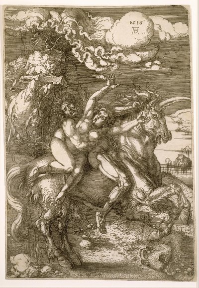 Violação de Prosperpina (Rapto num Unicórnio) de Albrecht Dürer