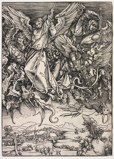 Revelação de São João: São Miguel lutando contra o Dragão de Albrecht Dürer