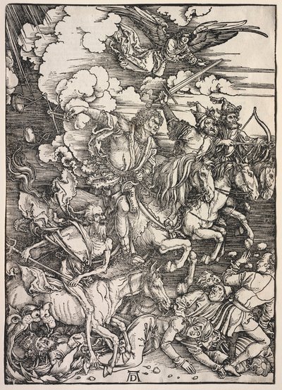 Revelação de São João: Os Quatro Cavaleiros, 1511. de Albrecht Dürer