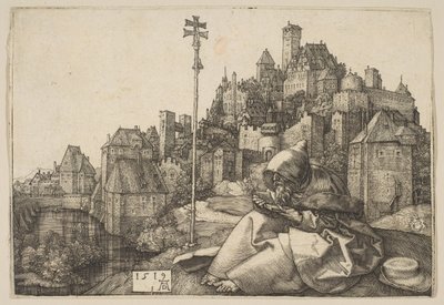 Leitura de Santo Antônio, 1519. de Albrecht Dürer