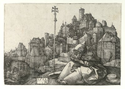 Santo Antônio lendo. 1519 de Albrecht Dürer