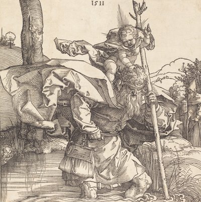 São Cristóvão, 1511. de Albrecht Dürer