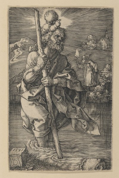 São Cristóvão voltado para a direita de Albrecht Dürer